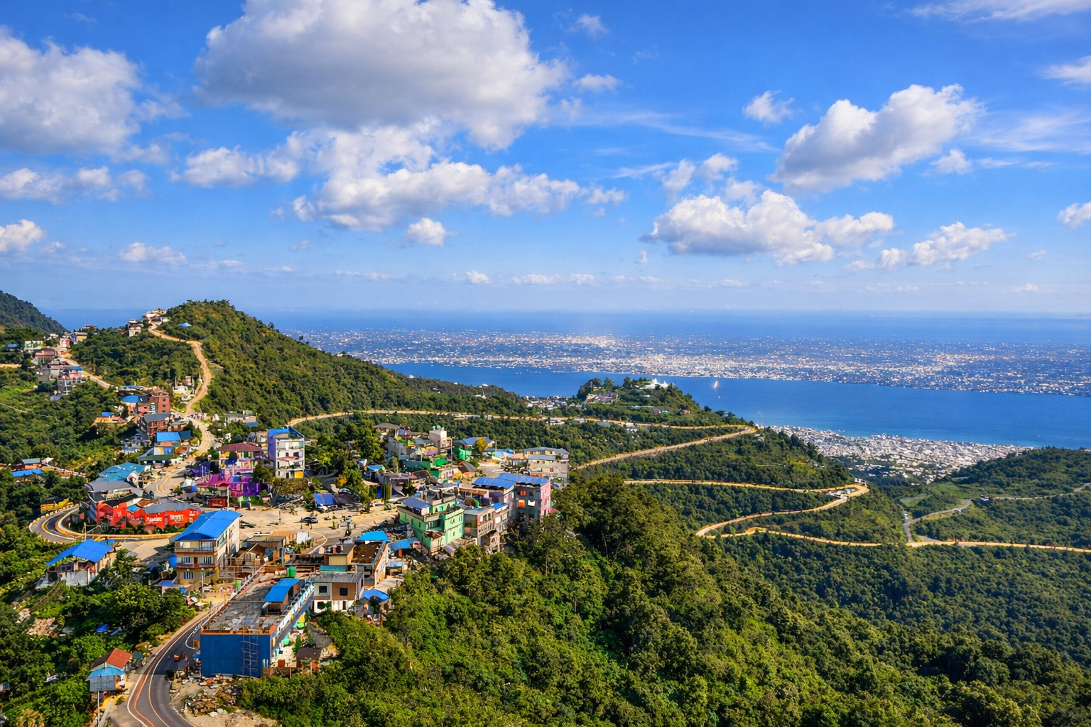 Scenic Himalayan hills near Bhedetar (Vedetar), Dhankuta, Eastern Nepal