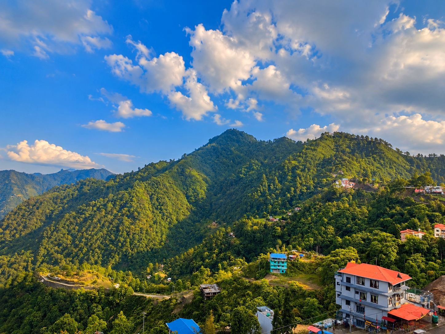 Scenic Himalayan hills near Bhedetar (Vedetar), Dhankuta, Eastern Nepal
